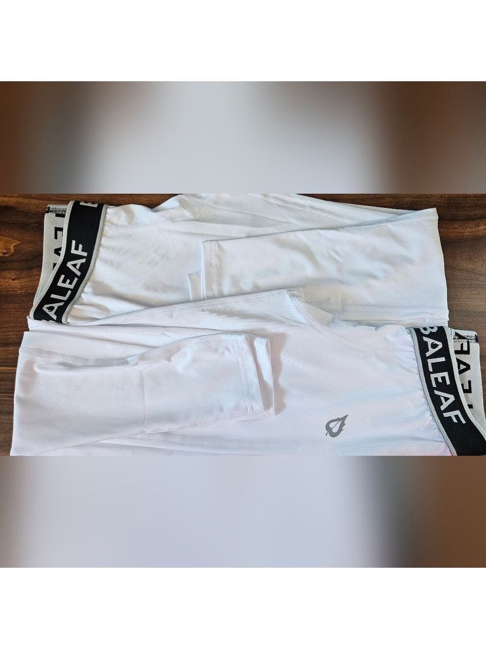 Baleaf Boy's White Compression Leggings Size Medium - Picture 4 of 4